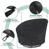 Iptienda Papasan Chair Cover, 40inch Waterproof Egg Chair Cover with Zipper for Wicker Oversized Papasan Chair/Bowl Chair, Black-40"W x 40"D x 36"H Iptienda