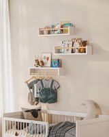G&W Gruwald Nursery Book Shelves, Set of 3, Wall Bookshelf, Book Shelf for Kids Rooms, Wall Book Shelves for Bedroom Kids, Floating Shelf, Nursery Decor G&W Gruwald