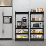 5 Tier Heavy Duty Garage Storage Shelving: Adjustable Metal Utility Shelving Rack for Basement, Pantry, Closet, Garage Storage Organization - 2,000lb Capacity (59"x28"x12") BIG RED