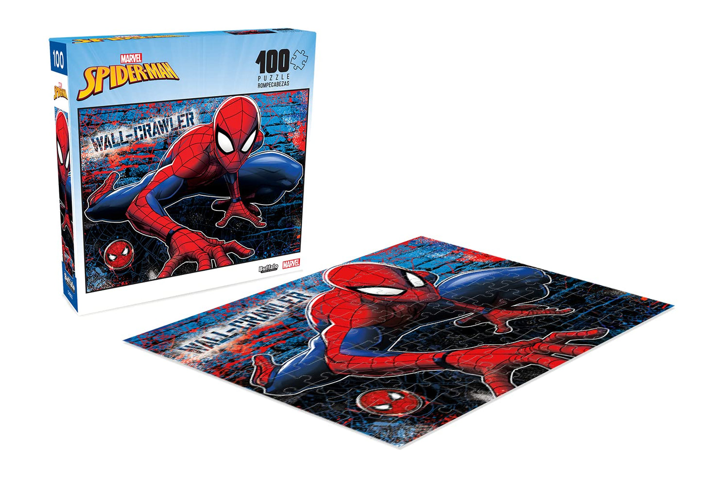 Buffalo Games - Marvel - Wall-Crawler - 100 Piece Jigsaw Puzzle for Families -Challenging Puzzle Perfect for Game Nights - Finished Size is 15.00 x 11.00