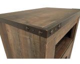 Signature Design by Ashley Trinell Rustic 1 Drawer Nightstand with USB Charing Stations, Warm Brown Signature Design by Ashley