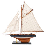 NAUTIMALL 15" Wooden Sailboat Decor Classic Columbia America's Cup Ship Model Nautical Yacht Decor (CLB39-ClassicWood) NAUTIMALL