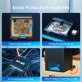 Longer Laser B1 24W Laser Engraver Cutter with Auto Air Assist, Working Speed Up to 600MM/S, DIY Laser Engraver for Wood and Metal, Paper, Acrylic, Glass, Leather, Working Area 17.72x17.32 inch Longer