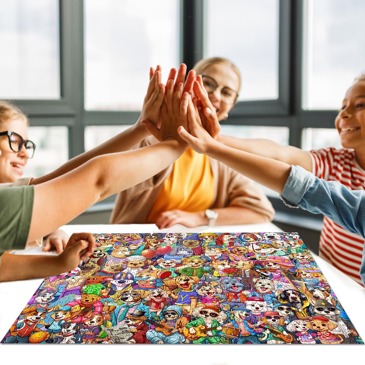 Jigsaw Puzzles for Adults 1000 Piece Puzzle for Adults 1000 Pieces Puzzle 1000 Pieces Dog's World Puzzle, Cartoon Puzzles 1000 Pieces Jigsaw Puzzles for Adults 1000 Pieces and Up HUADADA