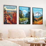 AOSGEDY 6 Pack Paint by Numbers Kit for Adults Beginner, National Park Adult Paint by Number Kits on Canvas Without Frame, DIY Landscape Painting with Numbers Craft for Home Decor 10x14 Inch AOSGEDY