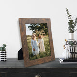 Golden State Art, 8x10 Picture Frame - Country Wood Grain Style - Tabletop Display, Back Hangers for Wall Display - Great for Photos, Gift, Pictures, Wedding, Portraits (2 Pack, Brown) Golden State Art