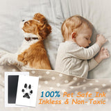 DeerZone Inkless Paw Print Kit,Dog Paw Print Kit,Dog Nose Print Kit,Clean Touch Ink Pads and Imprint Cards,Pet Paw Print Impression Kit for Dogs Cats Footprint Keepsake DeerZone