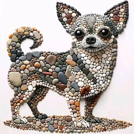 ZHUDENGXJL Diamond Art Kits for Adults Beginners, Animal 5D Diamond Painting Kits for Stone Dog,DIY Full Round Drill Gem Art with Paint by Diamonds for Adults Home Wall Decor 12 X 12inch ZHUDENGXJL