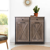 MAMIZO Double Tilt Out Trash Cabinet 10 Gallon*2,Kitchen Garbage Cabinet,Pet-Proof Standing Hidden Dual Laundry Sorter,W/Hideaway Drawer,for Kitchen,Living,Dining Room (Greige) MAMIZO