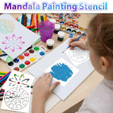 20 Pcs 4x4'' Mandala Stencils for Painting on Wood, Floor, Wall, Tile Fabric, Reusable Furniture Stencils Painting Template Mandala Template for DIY Rock Art Projects Decoration Yazhiji