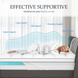 Vomiliku 4 Inch King Mattress Topper Dual Layer,2 Inch Gel Memory Foam Plus 2 Inch Cooling Pillow Top Mattress Pad Cover for Back Pain, with 8-21 Inch Deep Pocket Vomiliku