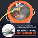 VEVOR 5 Gallon Vacuum Chamber, Upgraded Tempered Glass Lid Vacuum Degassing Chamber, 304 Stainless Steel Chamber, for Stabilizing Wood, Resin Degassing, Silicone Degassing and Plaster Degassing VEVOR