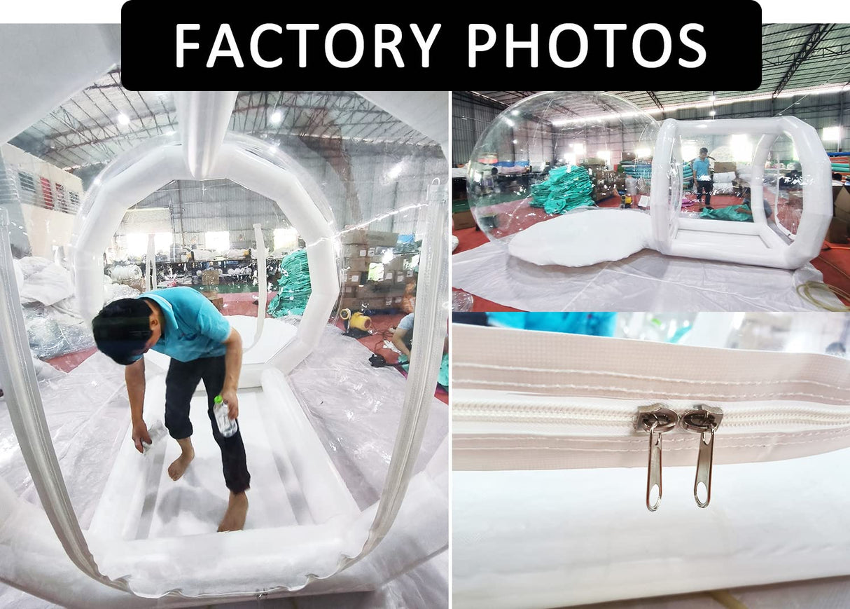 10FT Bubble House Inflatable Bubble Tent 100% PVC Tent Bubble House with Blower for Party Wedding, Clear Dome Balloon Garden Tent, 10FT Diameter Bubblen OWROMI