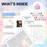 Paint by Numbers Kit for Adults - Sunset Cabin Adult Paint by Number Kits on Canvas Without Frame for Beginner, Stream Landscape Oil Painting by Numbers Kit for Gift Home Wall Decor 16x20 Inch Camocin