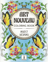 Art Nouveau Coloring Book: Insect Designs: (Fascinating Insects and Glorious Flowers) (Art Nouveau coloring series by Art Mill) Majosta