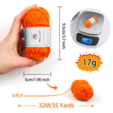 INSCRAFT 62 Acrylic Yarn Skeins, 2170 Yards, Perfect Crochet Beginner Kit for Adults INSCRAFT