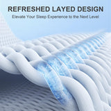 KAYFIA Full Mattress Pad, Quilted &Breathable Mattress Topper Full Size with 3D+7D Snow Down Alternative Fill, Cooling Pillow Top Mattress Cover Protector Stretches up 8-21" Deep Pocket -White Kayfia
