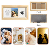 ZAPVLVT Paw Print Impression Kit for Dogs and Cats, 2 Clay, Large Ink Pad, Wooden Picture Frame, Pet Memorial Keepsake, Gift for Pet Owners & Lovers ZAPVLVT