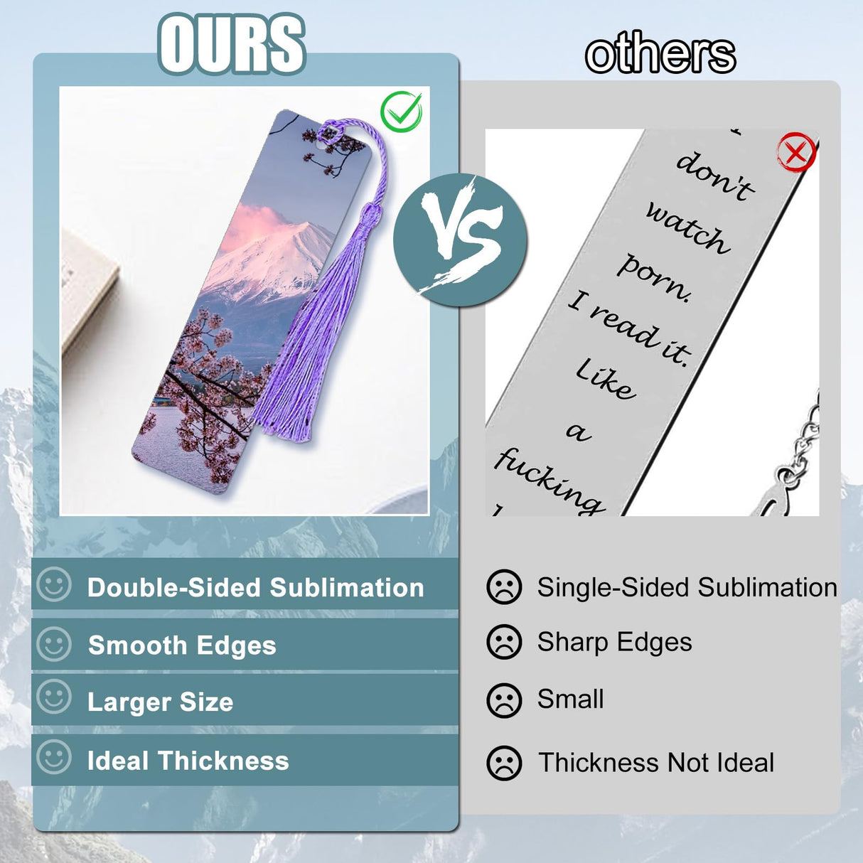 30 Pcs Sublimation Bookmarks Double Sided, 6" x 1.5" Sublimation Bookmark Blank Bulk Plastic Sublimation Blanks DIY Bookmarks with Hole and Colorful Tassels for Crafts Gift (Ultra Thin Plastic) ToBeAce