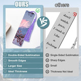 50 Pcs Sublimation Bookmarks Double Sided, 6" x 1.5" Sublimation Bookmark Blank Bulk Plastic Sublimation Blanks DIY Bookmarks with Hole and Colorful Tassels for Crafts Gift (Ultra Thin Plastic) ToBeAce