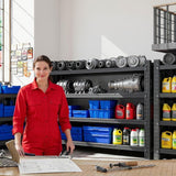 59" W Garage Shelving, Heavy Duty 4 Tier Metal Storage Shelves, Adjustable Industrial Shelving Unit for Garage, Warehouse, Workshop Generic