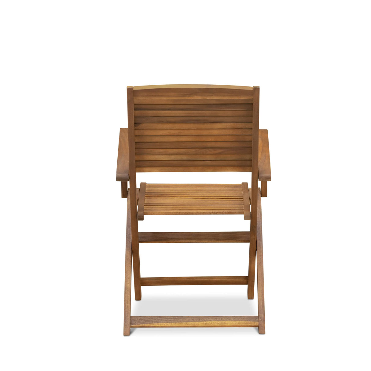 East West Furniture BHDCANA Hayward Outdoor Dining Folding Arm Chairs-Acacia Wood, Set of 2, Natural Oil East West Furniture