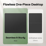 Marsail 63 x 30 Electric Standing Desk with One-Piece Desktop, Sit Stand Desk with Thickened Tabletop, Height Adjustable Stand Up Desk with Cable Management for Home Office(Frame+Desktop, 2 Packages) Marsail