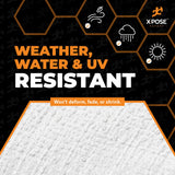Heavy Duty White Poly Tarp 20' X 40' - Multipurpose Protective Cover - Durable, Waterproof, Weather Proof, Rip and Tear Resistant - Extra Thick 12 Mil Polyethylene - by Xpose Safety Xpose Safety