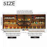 Dawselod 94.5in Large Wall Mounted Wine Rack,4-Tiers Liquor Bottles Floating Shelves Display Storage Organizer for Home Bar & Dining Room Decorative (94.5" W x 9.8" D x49.2 H) Dawselod