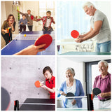 FBSPORT Ping Pong Paddle Set, Table Tennis Set with 4 Rackets and 8 Balls, Retractable Net with Storage Bag - Pingpong Paddle Accessories for Indoor/Outdoor Games FBSPORT