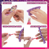 Disney Princess 15 Piece Water-Based Nail Polish with 3 Toe Spacers, Quick Dry, Peel Off, Gift Kit Set for Kids Girls, Ages 3 by Townley Girl Townley Girl