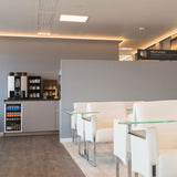 Honeywell Beverage Refrigerator and Cooler, 115 Can Mini Fridge with Glass Door for Soda Beer or Wine for Office or Bar with Adjustable Removable Shelving Honeywell