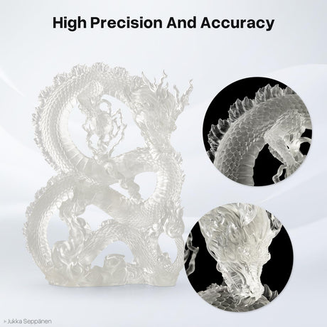 ELEGOO Standard LCD 3D Printer Resin, Fast UV-Curing 3D 405nm UV Resin Photopolymer Resin for High Precision Rapid LCD 3D Printing Translucent 2000G ELEGOO