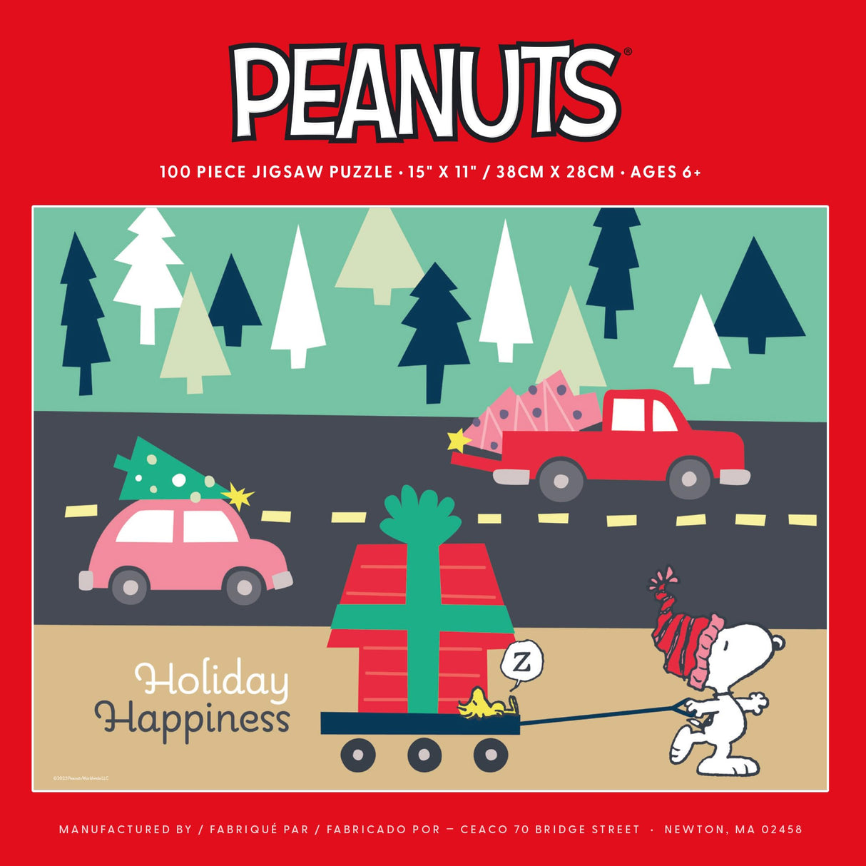 Ceaco - Peanuts Holiday - Peanuts Festive Fun - 100 Piece Jigsaw Puzzle Ceaco