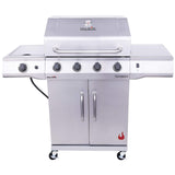Charbroil Performance Series Convective 4-Burner with Side Burner Cabinet Propane Gas Grill, Stainless Steel - 463354021 Char-Broil