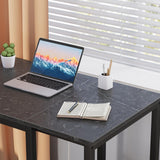 SINPAID Computer Desk 40 inches with 2-Tier Shelves Sturdy Home Office Desk with Large Storage Space Modern Gaming Desk Study Writing Laptop Table, Black Marbling (Black Marbling, 40) SINPAID