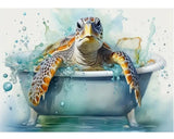 BOHADIY Sea Turtle Diamond Art Painting Kits for Adults, Full Drill Bath Turtle Diamond Dots Paintings for Beginners, 5D Paint with Diamonds Pictures Gem Art Painting Kits DIY Crafts Kits 12x16inch BOHADIY