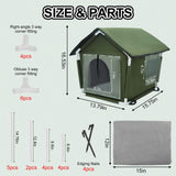 Outdoor Cat House Weatherproof Cat Shelters for Feral Cats Indoor Cat House with Mat and Edging Nails for Outside Provides Cozy Shelter for Stray and Outdoor Cats Ninodemu