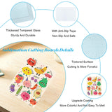 6 Pcs Sublimation Cutting Board Blanks, Textured Tempered Glass Cutting Boards For Kitchen, Anti Slip Chopping Board For Countertop Heat Press Machine Personalized Gift Home Decoration Keepwaters