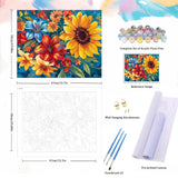 Natuyalo Paint by Numbers for Adults - DIY Adult Paint by Number Kits Painting on Canvas Sunflower Painting by Numbers for Beginners, Flowers Art Craft Kits for Adults (16x20 Inch) Natuyalo