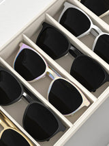 Ausalivan Sunglass Organizer Tray,Eyeglass Storage for Multiple Glasses,Jewelry and Sunglasses Drawer Organizer (2, Beige) Ausalivan