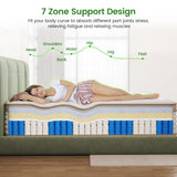 Queen Size Mattress [Upgraded Strengthen], 12 Inch Gel Memory Foam Hybrid Queen Mattress in a Box with Independent Pocket Spring, Extra Edge Support, Medium Firm, Back Pain Pressure Relief EEN EEN SLEEP