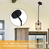 Farmhouse Glass Pendant Light Fixtures,Wood Pendant Light,Adjustable Rustic Farmhouse Pendant Light for Foyer, Sink, Kitchen Island, Porch (1 Light) Raxighn