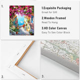 VIGEGU 2 Pack Cityscape Paint by Numbers Kit for Adults with Framed, Landscape Paint by Number DIY Adult Paint by Number Kits for Wall Decor 10x12in VIGEGU