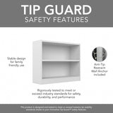 Bush Furniture Universal Small 2 Shelf Bookcase in White, Low Storage and Display Bookshelf for Home Office or Living Room Organization Bush Furniture