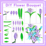 ZEIZHUBN 300 Pieces Pipe Cleaners, Pipe Cleaners Flower Bouquet Kit, Flower Making Kit with Floral Wires Tape, Art and Craft Supplies Projects DIY Decoration Holiday Party Birthday Gifts ZEIZHUBN