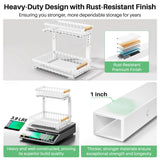 Under Sink Organizer, 2 Packs 2 Tier Under Sink Organizers and Storage, Slide out Pull out Cabinet Organizer Shelf, Metal Sliding Drawer for Kitchen Bathroom Pantry Closet Rack(White) Kitstorack