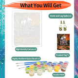 Halloween Paint by Numbers Kits for Adults - Painting by Numbers Kit Landscape, Fall Adults Paint by Number Kits on Canvas Without Frame Oil Painting Acrylic Paints for Home Wall Decor 16X20 inch ajepon