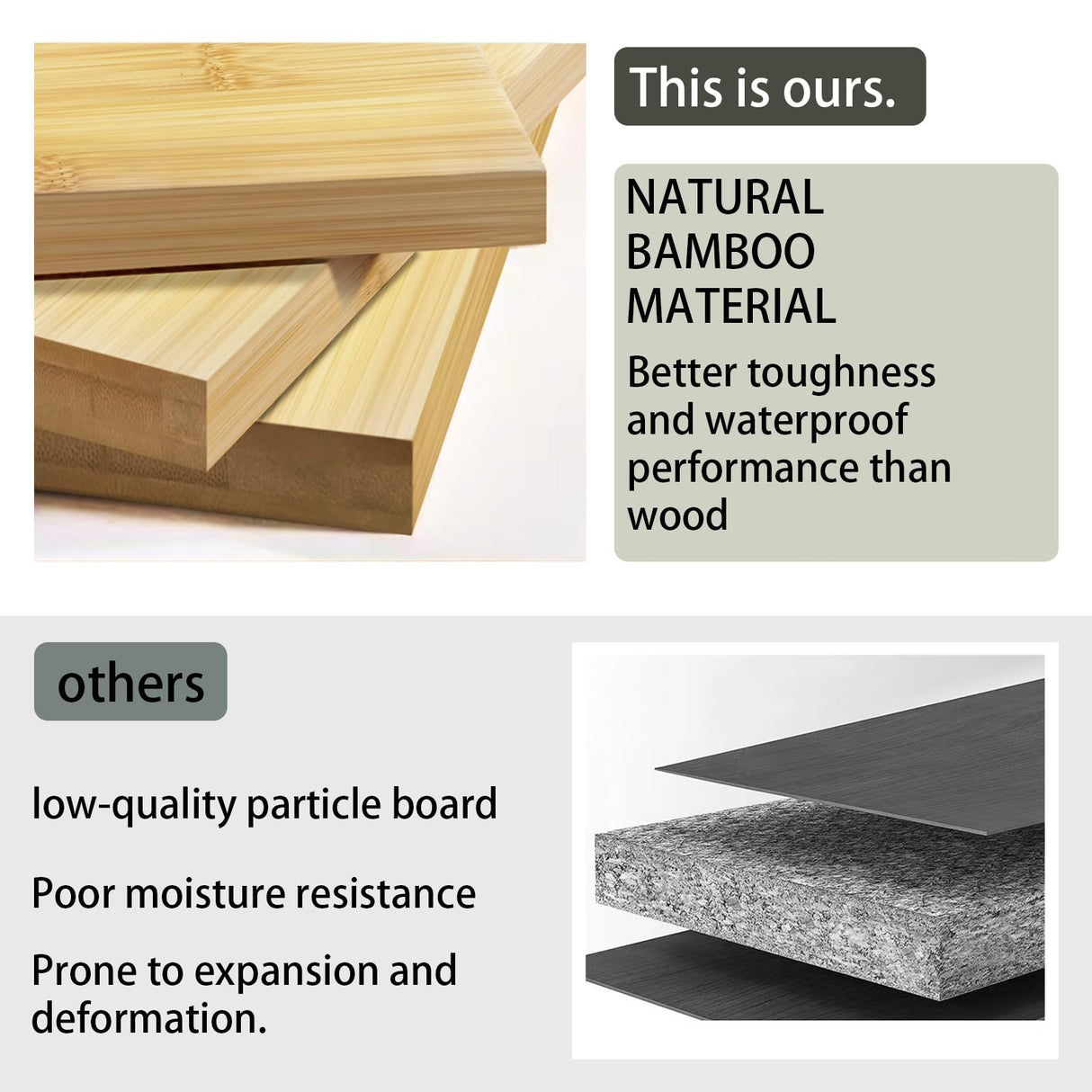 Baveke Bamboo Clothing Garment Rack 7 Tier Storage Shelf Coat Clothes Hanging Rack, Portable Wardrobe Closet Organizer With Top Shelf, Shoe Storage Shelves for Bedroom (Natural - 51.2 in) Baveke