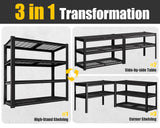 PrimeZone 40" W Heavy Duty Garage Shelving 2200 LBS 4 Tier Storage Shelves Adjustable Industrial Metal Wire Shelf Utility Rack for Garage,Basement,Pantry,Warehouse,Commercial,40" W X 20" D X 60" H PrimeZone
